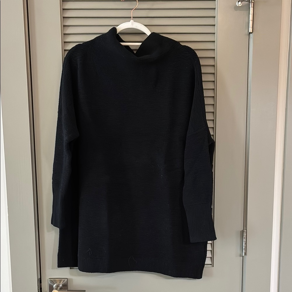Free People Black Ottoman Slouchy Sweater Sz S - Picture 5 of 8